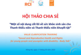 VCAT Training on Core Values of Sexual and Reproductive Health for Young People with Disabilities (Jan-Mar, 2022)
