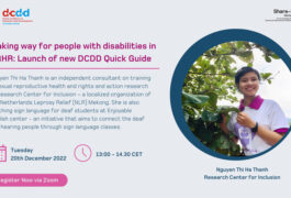 Hội Thảo Trực Tuyến: Tăng Tính Tiếp Cận Kiến Thức SKSS Cho Người Khuyết Tật (20/12/2022)